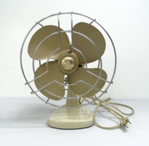 Vintage 1940s Knapp Monarch Jack Frost Desk Fan Beige Collectible Retro ... - $37.95