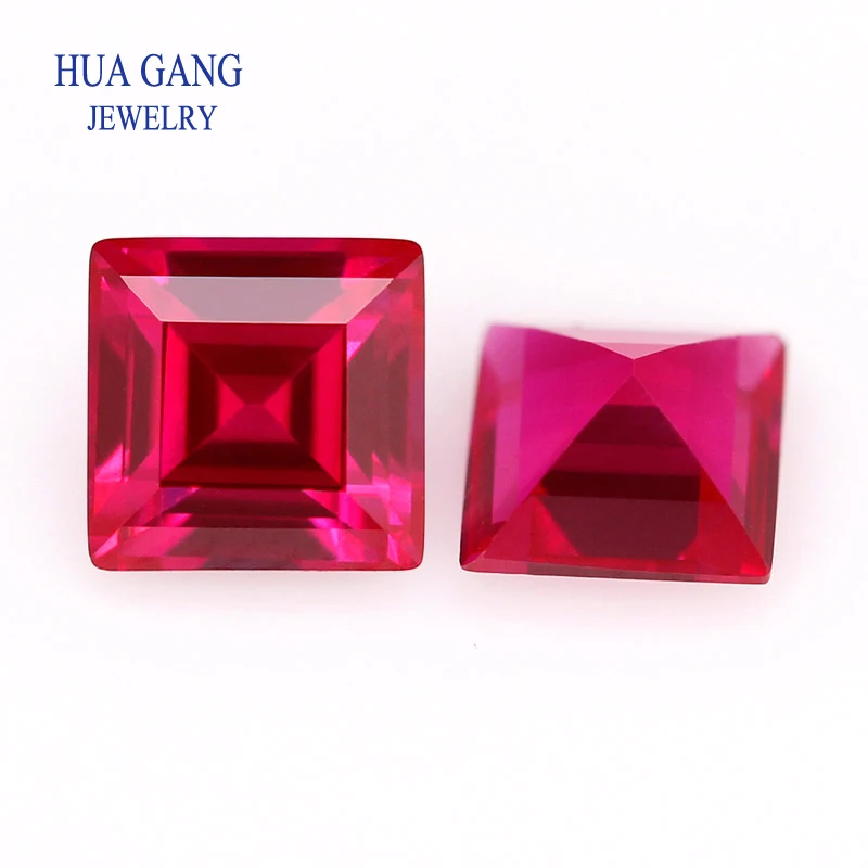 5 Red Ruby Stone Round Squar Spherical Reuleaux triangl -5x5mm-50pcs Square - €58,97 EUR