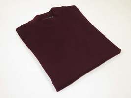 Mock Neck Merinos Wool Sweater PRINCELY From Turkey Soft Knits 1011-00 Burgundy image 5