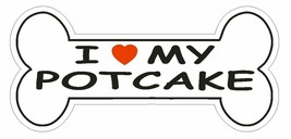 Love My Potcake Bumper Sticker or Helmet Sticker D2511 Dog Bone Decal - $1.39+