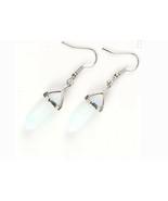 Earring Natural Stone Opal Hexagonal Reiki  Bead Drop - €8,43 EUR