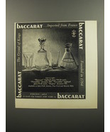 1953 Baccarat Harcourt, Picadilly and Regina Pattern Crystal Advertisement - £14.55 GBP