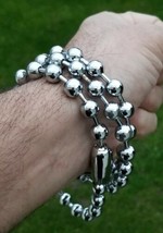 Sikh 54 Chrome plated steel beads Meditation Praying Beads Simran Dumala Mala FF - £19.86 GBP
