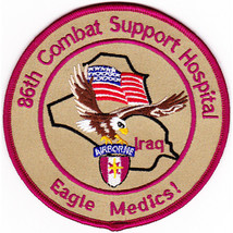 4&quot; Army 86TH Airborne Combat Support Medical Hospital Eagle Medics Patch - £19.60 GBP