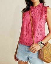 Anthropologie Tilly Eyelet Blouse by Maeve $90 Sz 8  - NWT - £37.97 GBP