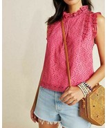 Anthropologie Tilly Eyelet Blouse by Maeve $90 Sz 8  - NWT - £38.71 GBP