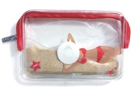 EWC Clear Plastic Cosmetic Bag Makeup Bag Pre-Owned Bathing Beauty Beach Sand  - £7.08 GBP