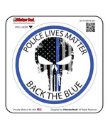 Police Lives Matter Back the Blue Round(5&quot; color: FULL) Printed Sticker - $6.89 CAD