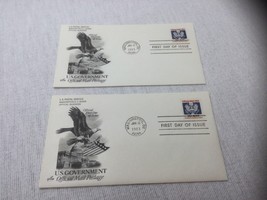 2 High Dollar Official Mail Stamps On First Day Issue Covers #0132 &amp; #0133 - £6.75 GBP