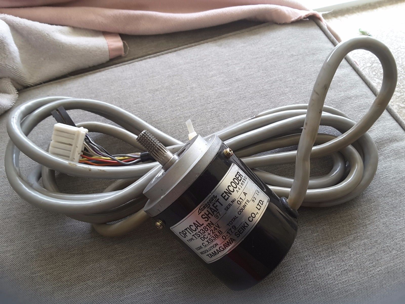 TAMAGAWA TS1381N OPTICAL SHAFT ENCODER DC+24V  0.1 WITH CABLE ASSEMBLY R... - $98.01