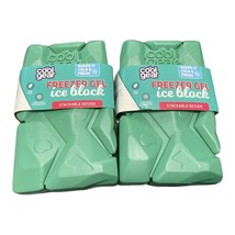 Cool Gear Freezer Gel Green Ice Block Lot of 2 Ice Pack Freezer Pack Cooler Pack - £4.12 GBP