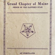 Order Of The Eastern Star 1941 Masonic Maine Grand Chapter Vol XVI PB Bo... - $59.99