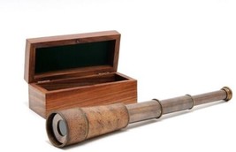 Telescope Traditional Antique Wood Box - £103.09 GBP