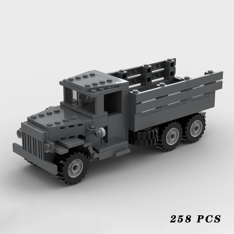 WW2 United States Military Equipment Cargo Truck MOC Building Block Assembly - £35.68 GBP