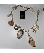 House Of Harlow Beach Themed Necklace 16-19&quot; Natural Shell  new - $2,150.29 MXN