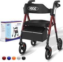 Walkers for Seniors,Foldable Walker with Seat,Rollator Walker with Durab... - $163.15