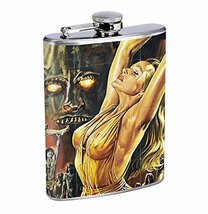 Cannibal God Hip Flask Stainless Steel 8 Oz Silver Drinking Whiskey Spir... - £7.77 GBP