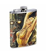 Cannibal God Hip Flask Stainless Steel 8 Oz Silver Drinking Whiskey Spir... - $186.26 MXN