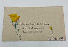 Vintage Gardner Thompson Birthday Card 1950&#39;s Postcard Rare Los Angeles - £3.74 GBP