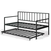 Twin size Heavy Duty Metal Daybed with Roll-Out Trundle Bed - $6,863.00 MXN