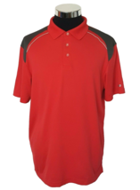 Grand Slam Polo Shirt Men&#39;s Size Large Golf Casual Vented Back Red Black - £9.34 GBP