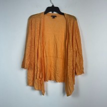 Alfani Womens XL Orange Open Front Cascading Cardigan Sweater NWT BR70 - $19.59