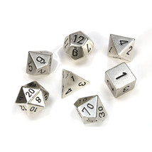 Metal Chessex Polyhedral 7-Die Set - Silver - £45.47 GBP