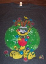 Vintage Garfield Odie Christmas Lights Ornaments T-Shirt Big &amp; Tall 4XLT 4XL New - £19.41 GBP