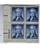 U S Sramp - Monroe 5 Cent Stamps U S Postage (Plate Block Of 4) - $3.05 CAD