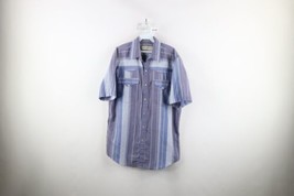 Vintage 90s Streetwear Mens Large Faded Striped Western Rodeo Snap Button Shirt - £27.65 GBP