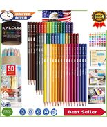 Artist-Grade Colored Pencils Set with 50 Vibrant Colors for Blending &amp; S... - $333.08 MXN