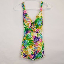 Vintage Hawaiian KAMEHAMEHA Swimsuit One Piece w Skirt Size 8 Floral Print - £169.06 GBP