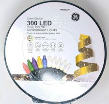 GE 6030296 300CT DUAL COLOR MICROBRIGHT LED MULTICOLOR/WHITE 8 IN 1 62' ... - $14.98