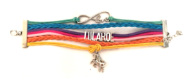 Lularoe Infinity Love Unicorn Charm Bracelet Multicolor Adjustable Pride 6.5-8 - £14.79 GBP