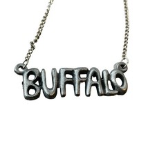 CB Guide Silvertone Chain Link BUFFALO Pendant Necklace CB Radio Talk - $19.87