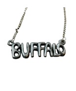 CB Guide Silvertone Chain Link BUFFALO Pendant Necklace CB Radio Talk - $26.99 CAD