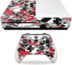 Microsoft Xbox One S Compatible Mightyskins Skin - Red Camouflage | Prot... - £24.31 GBP