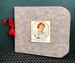 antique MINI HANDMADE SCRAPBOOK victorian SCRIPTURE cards ALICE LANDIS p... - £33.53 GBP