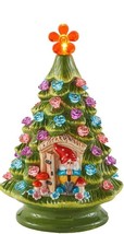Illuminated ~ Multicolor Flower Lights ~ GNOME ~ Ceramic Tree ~ Battery ... - £29.34 GBP