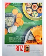 Ritz Crackers Nabisco Cracked eggs sardines -1963 Vintage Print Ad - $11.64