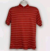 Nike Men&#39;s Dri-fit Polo Golf Logo Shirt Size Small Red White Stripes - $6.00