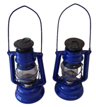 Two Meva Railroad Kerosene Paraffin Lantern Lamps #864 Czech Republic Blue - $1,093.40 MXN