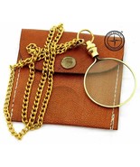 Vintage Magnifier Key Chain With Leather Case Nautical Pocket Magnifying... - £32.36 GBP