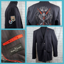 Vintage Marc Ecko Découpé Et Coudre Hommes XL 42L Sport Veste Brodé Punk... - $62.36