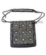 Unbranded Gray Faux Leather Rhinestone Bling Dual Chain Handle Shoulder Bag - €24,16 EUR