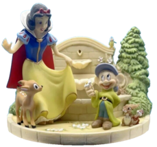 Lenox Disney Snow White Dopey Charming Garden Fountain Figurine 868818 New - $345.90