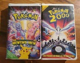 Pokémon the Movie 2000 &amp; The First Movie Lot Of 2 VHS Clamshells Nintend... - £13.23 GBP