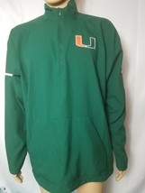 Rare Sample Miami Hurricanes Football Adidas Jacket Green NWT New Mens Large - £47.00 GBP
