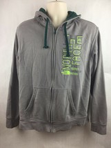 The North Face Men's Gray and Green Hooded Sweatshirt Size Medium - $14.01