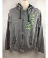 The North Face Men&#39;s Gray and Green Hooded Sweatshirt Size Medium - £11.18 GBP